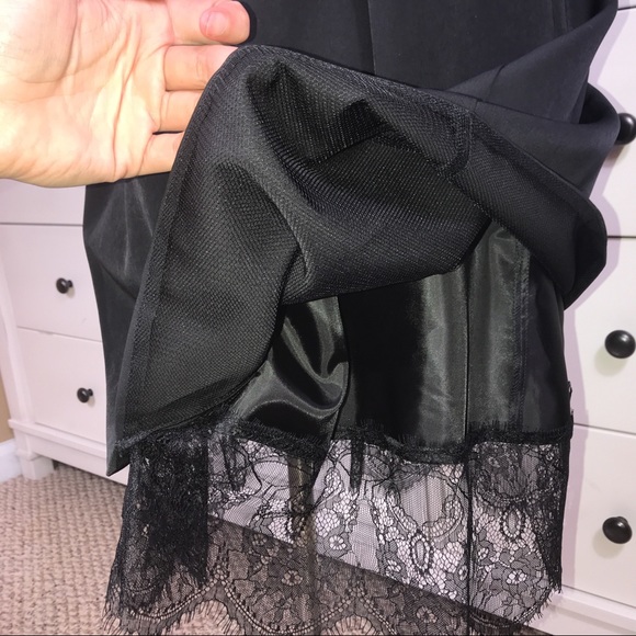 TopShop Chain Loop Lace Mini Prom Dress Black 10 - Picture 7 of 8